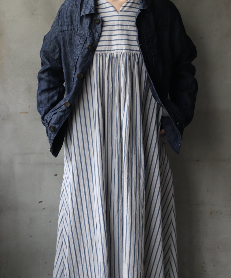 cavane キャヴァネ / Denim-linen Button Jacketジャケット