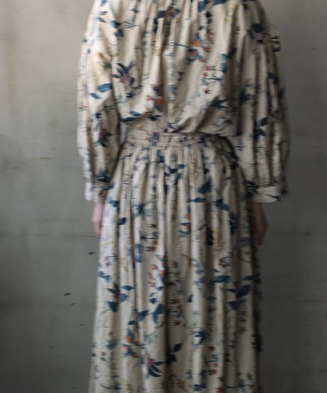 cavane キャヴァネ / Gatehered Petti Skirt linen&Cottonスカート/ ca-26049B