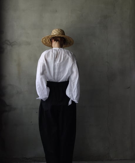 cavane キャヴァネ / Volume Wide Pants with Belt Cotton&Linenパンツ/ ca-26065