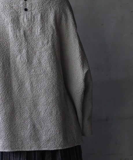 cavane キャヴァネ / Tunic long-sleeve Cotton&Woolシャツ / ca-25151