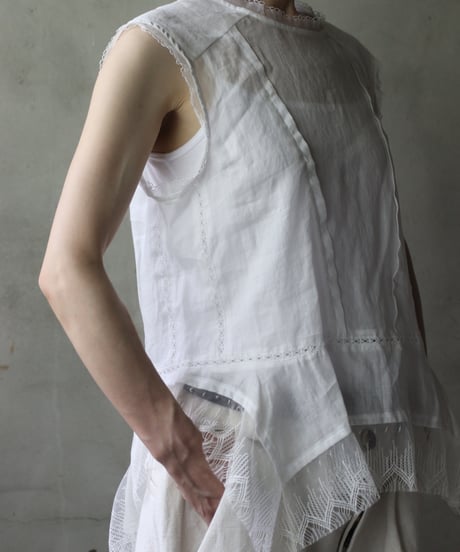 NATIVE VILLAGE ネイティブヴィレッジ / No.03/ peacefulness 平穏 ノースリーブレースブラウス/ na-25021