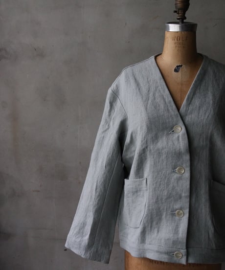 der antagonist デ アンタゴニスト / Varsity Jacket linen100ジャケット/ J63HBLCE25/26
