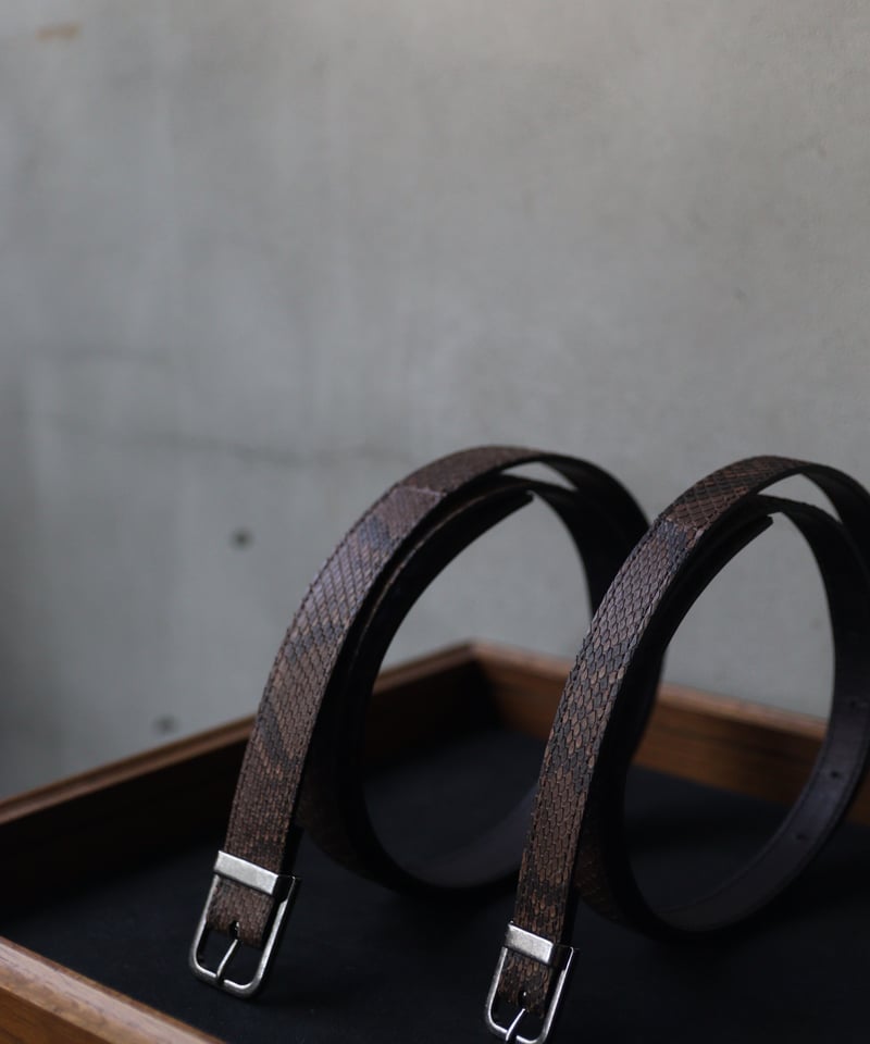 cavane キャヴァネ / #24Python Leather Beltベルト / ca-2