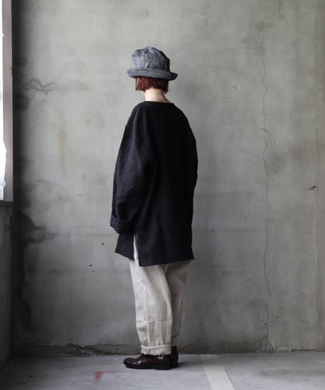 klauseクロイゼ / Sun-dried Linen C.S Shirt Middle Lengthシャツ/ kla-25012