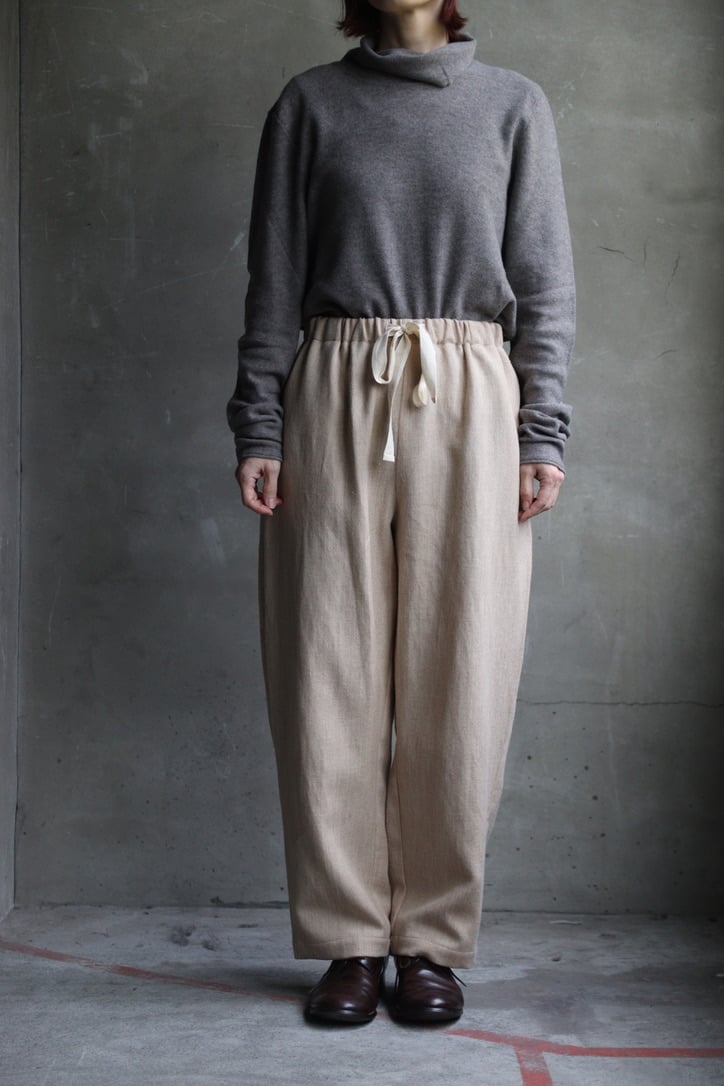 CAVANE パンツ cavane キャヴァネ / Wool & Linen Wide easy-pantsパンツ/