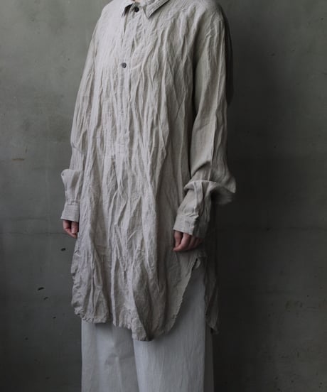 cavane キャヴァネ / Chemise Maison With Col Linenプルオーバーシャツ / ca-25054
