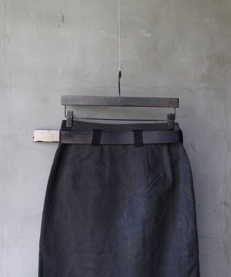 BIEK VERSTAPPEN / WRAP SKIRT WITH LEATHER BELTスカート /  Bie-25014(SK01-F)