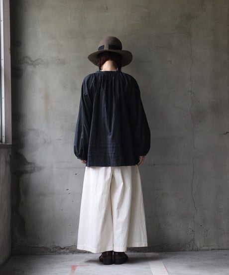 cavane キャヴァネ / Raglan puff-sleeve blouse Si/Cottonブラウス / ca-25009