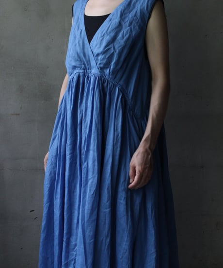 cavane キャヴァネ / Gathered dress linen100ワンピース / ca-25120