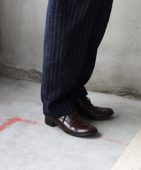klauseクロイゼ / C/L Stripe Loose Fitting Tapered Trousers (平織/中厚手) / kla-25010