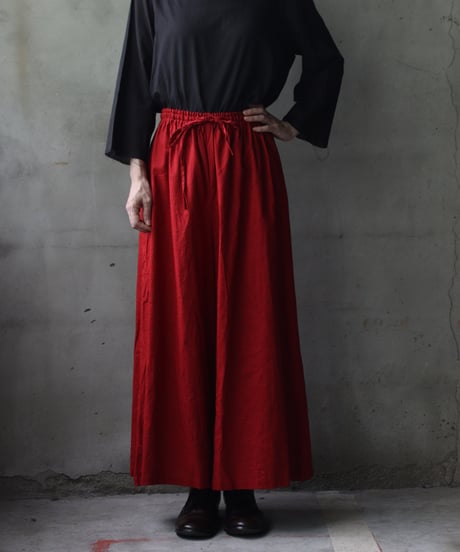 cavane キャヴァネ / Wide Petti Pants Linen/Cottonパンツ/ca-25093