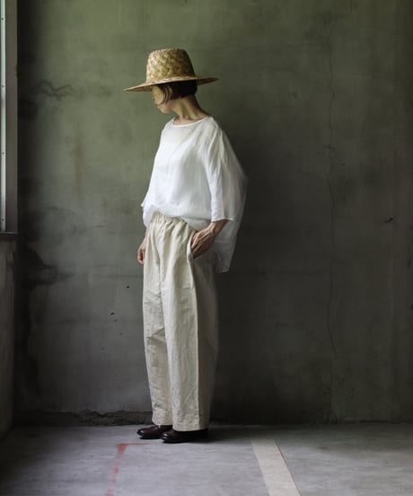 cavane キャヴァネ / Tunic half-sleeve Linen100シャツ / ca-25078