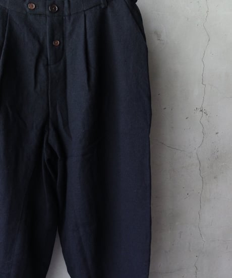 ALEKSANDR MANAMISアレクサンダーマナミ/ VELVET WOOL HECTOR PANT - BLACKトラウザーズ / am-25019