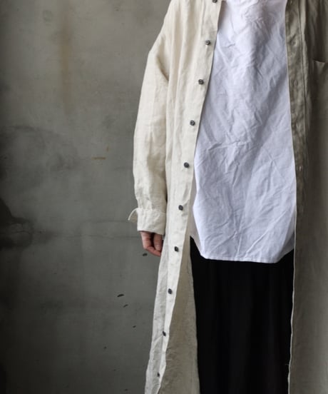 cavane キャヴァネ / Tunic long-sleeve Cotton100Jacquardシャツ / ca-26024