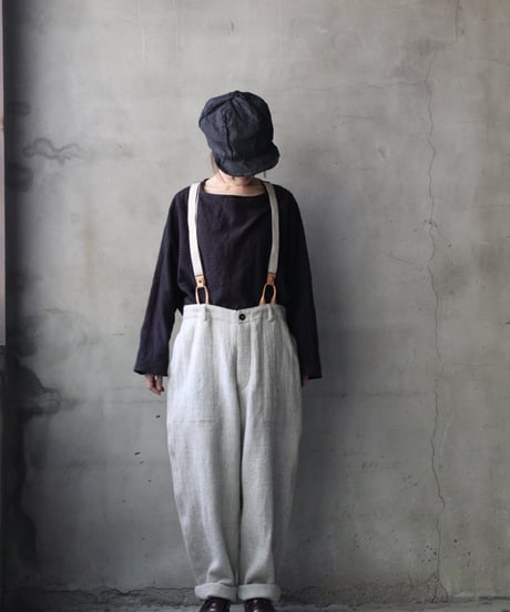cavane キャヴァネ / Over-pants with suspender wool100パンツ / ca-25160