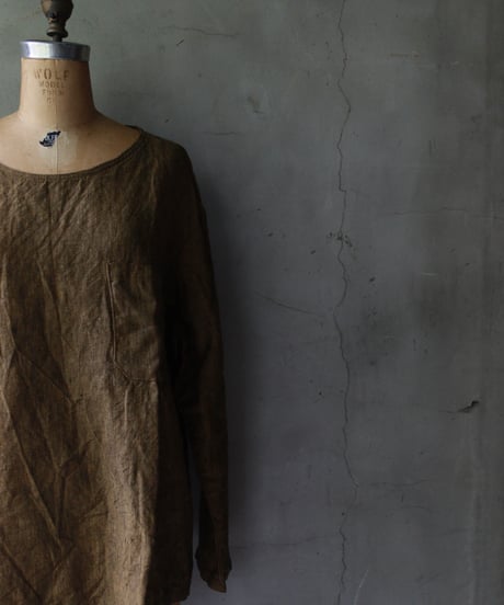 Au Vrai Chic/ Crew Shirt No Collar Long sleeve/ Au-24004