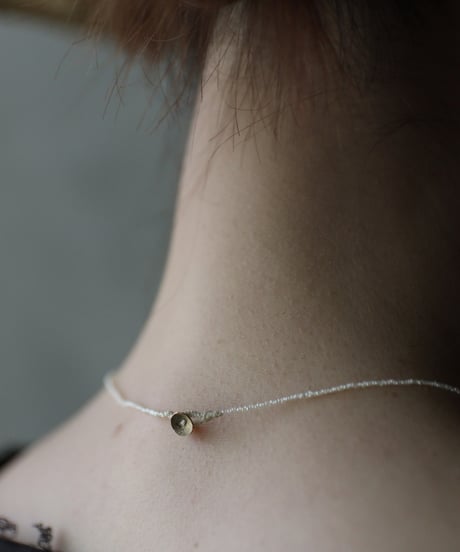 Antonia Rossi (Antomoon)/ Antique Tiny freshwater pearls Necklace with 18K button ネックレス / An-26000