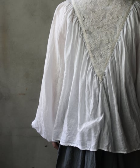 cavane キャヴァネ / Collarless raglan linen100 blouseブラウス / ca-25133