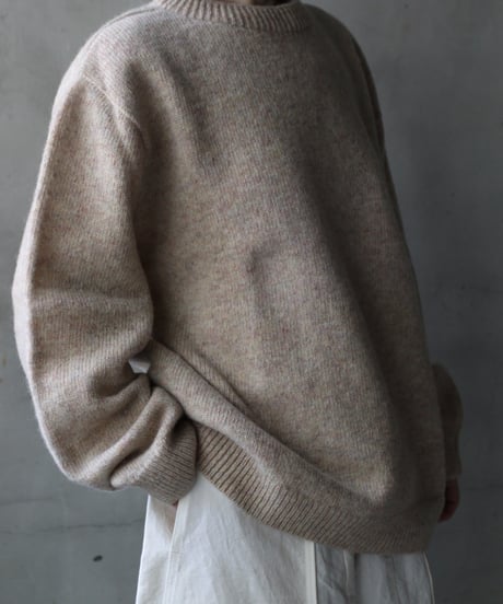 Euro select ユーロセレクト / cram-oxford crew neck knit pullニット/ cra-25001