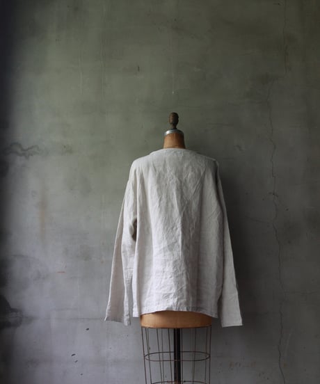 Au Vrai Chic/ Crew Shirt No Collar Long sleeve/ Au-24006