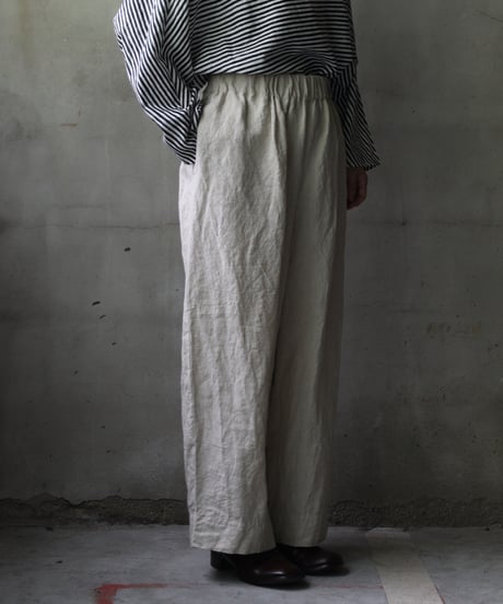 cavane キャヴァネ / Wide Linen100 TrousersⅡ パンツ/ ca-25124