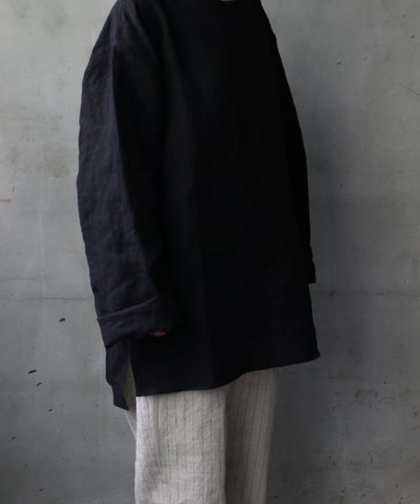 klauseクロイゼ / Sun-dried Linen C.S Shirt Middle Lengthシャツ/ kla-25012