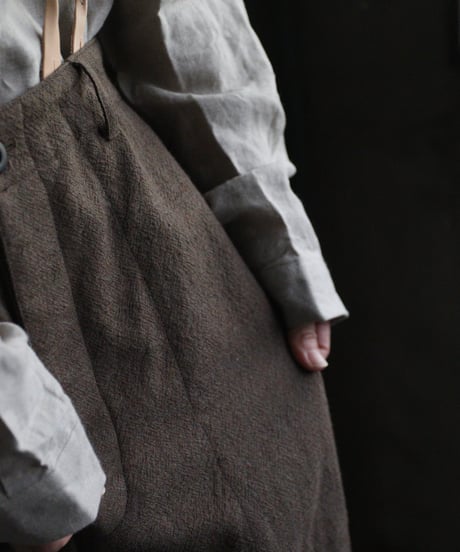 cavane キャヴァネ / Over pants with suspenders Woolパンツ / ca-24213