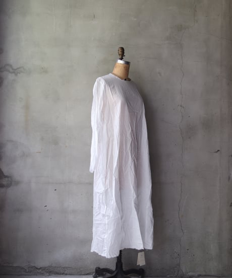 SCHA シャー/ Round Neck Long Sleeve Dress Medium Long "12B-OE" / Sc-24007 ( Art#1721)