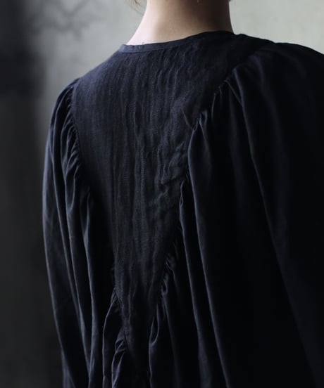 cavane キャヴァネ / Collarless raglan linen100 blouseブラウス / ca-25132