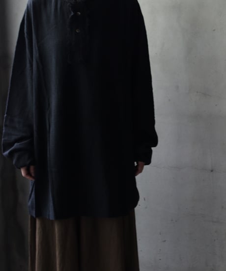 MAVRANYMA / Organic Low Cotton Henley Long-sleeve / Mav-24003