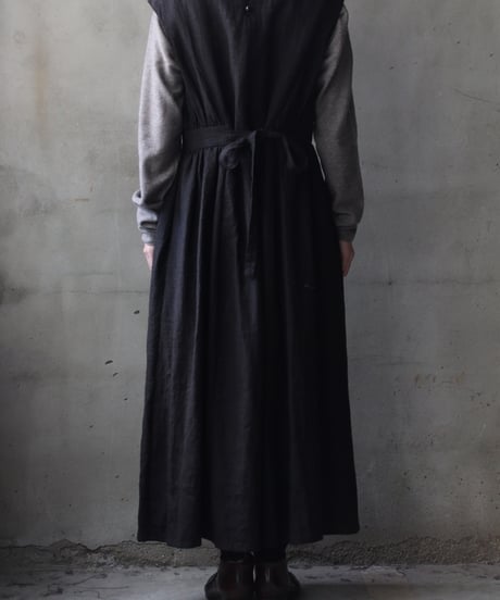 cavane キャヴァネ / Gathered dressⅡ wool & linen ワンピース / ca-25178