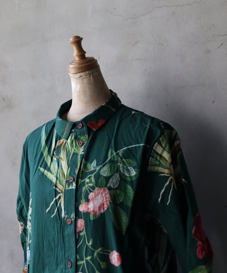 ALEKSANDR MANAMISアレクサンダーマナミ/ JARDIN VERT 3/4 APRON DRESSワンピース/ am-25001