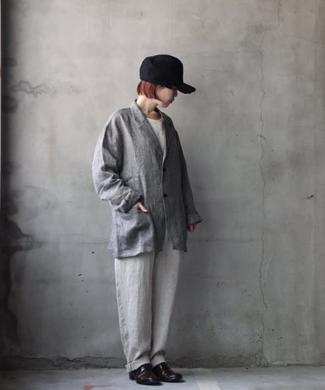 klauseクロイゼ / Tailored Jacket Linen100 Herring-boneジャケット/ kla-25023