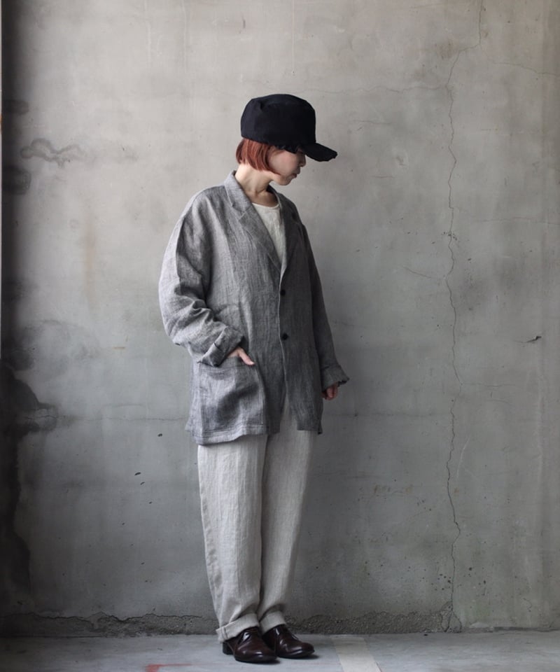 klauseクロイゼ / Tailored Jacket Linen100 Herring-b