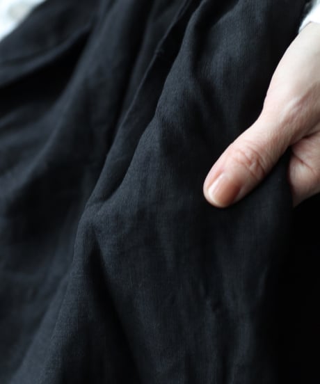cavane キャヴァネ / Gatehered Petti Skirt linen100スカート/ ca-26051