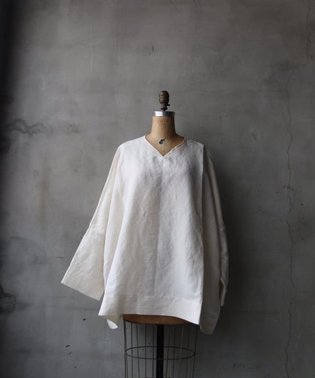 klauseクロイゼ / C.S Wide V Neck Shirt Washable Silk / kla-26020