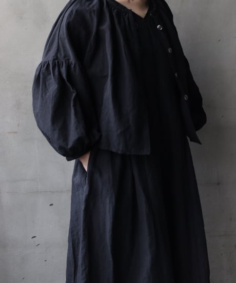cavane キャヴァネ / Balloon sleeve over-shirt Linen&Cotton100ブラウス/ ca-26032