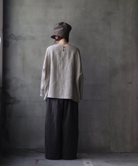 cavane キャヴァネ / Tunic long-sleeve Cotton&Woolシャツ / ca-25151