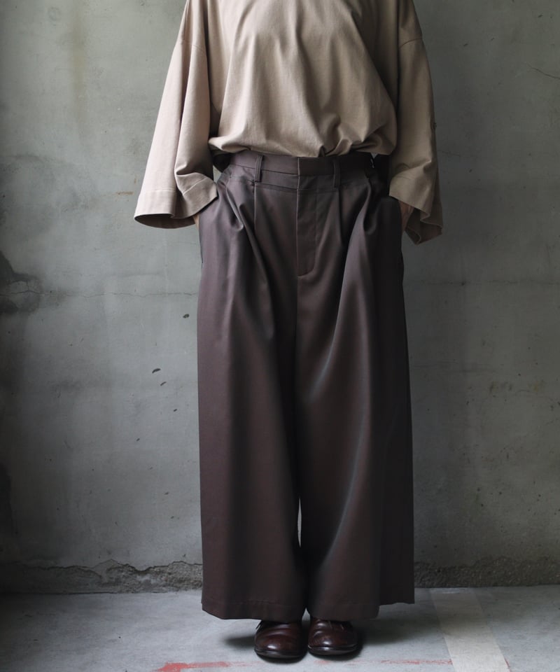 dulcamara スティックアウトPT 2 グレー ワイドパンツ 23ss Dulcamara ドゥルカマラ / よそいきスティックアウトPT UNISEX