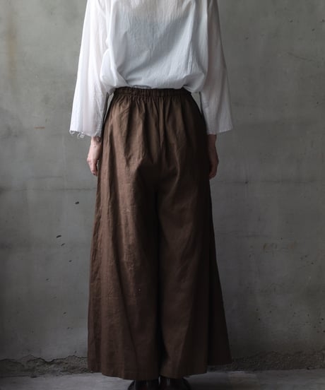 cavane キャヴァネ / Wide Petti Pants Linen/Cottonパンツ/ca-25094