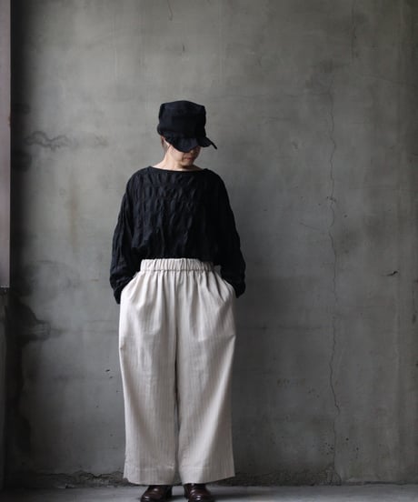 cavane キャヴァネ / St-Wide TrousersⅡ Cotton&Linenパンツ/ ca-26046