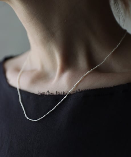Antonia Rossi (Antomoon)/ Antique Tiny freshwater pearls Necklace with 18K button ネックレス / An-26000