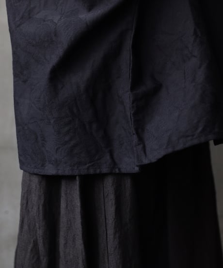 cavane キャヴァネ / Tunic long-sleeve Cotton100Jacquardシャツ / ca-26025