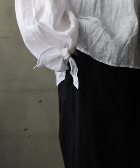 cavane キャヴァネ / Gather Neck Pullover Blouse linen100ブラウス / ca-26068