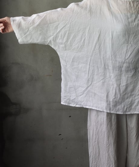 cavane キャヴァネ / Tunic long-sleeve Linen100シャツ / ca-26087