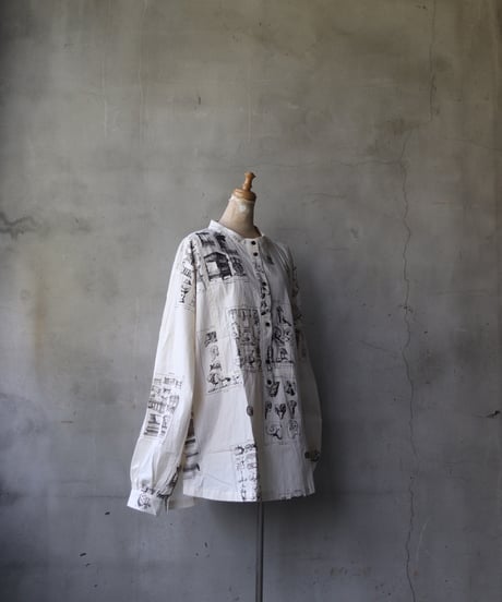 ALEKSANDR MANAMISアレクサンダーマナミ/ LES CREATURES TONGUE SHIRT ORNAMENTシャツ / am-25003