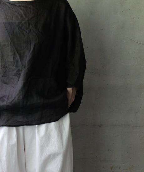 cavane キャヴァネ / Tunic half-sleeve Linen100シャツ / ca-25111