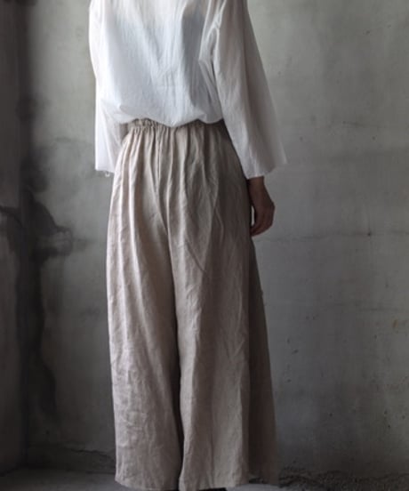 cavane キャヴァネ / Wide Petti Pants Linenパンツ/ca-25092