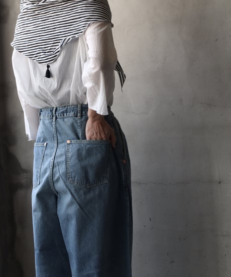 Dulcamaraドゥルカマラ / デニムシンプル2タックサイドPT UNISEX / dl-26008(D126-P553)