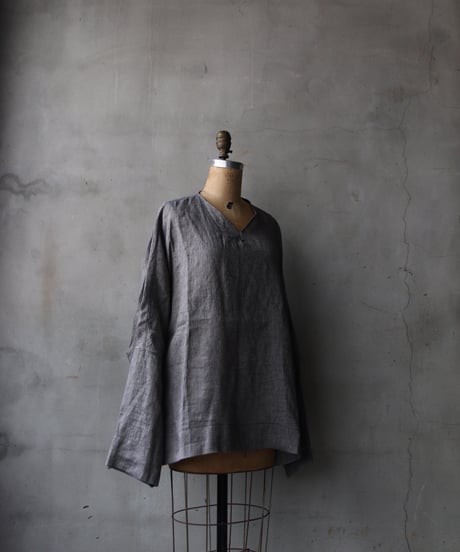 klauseクロイゼ / C.S Wide V Neck Shirt Belarus Linen / kla-26025